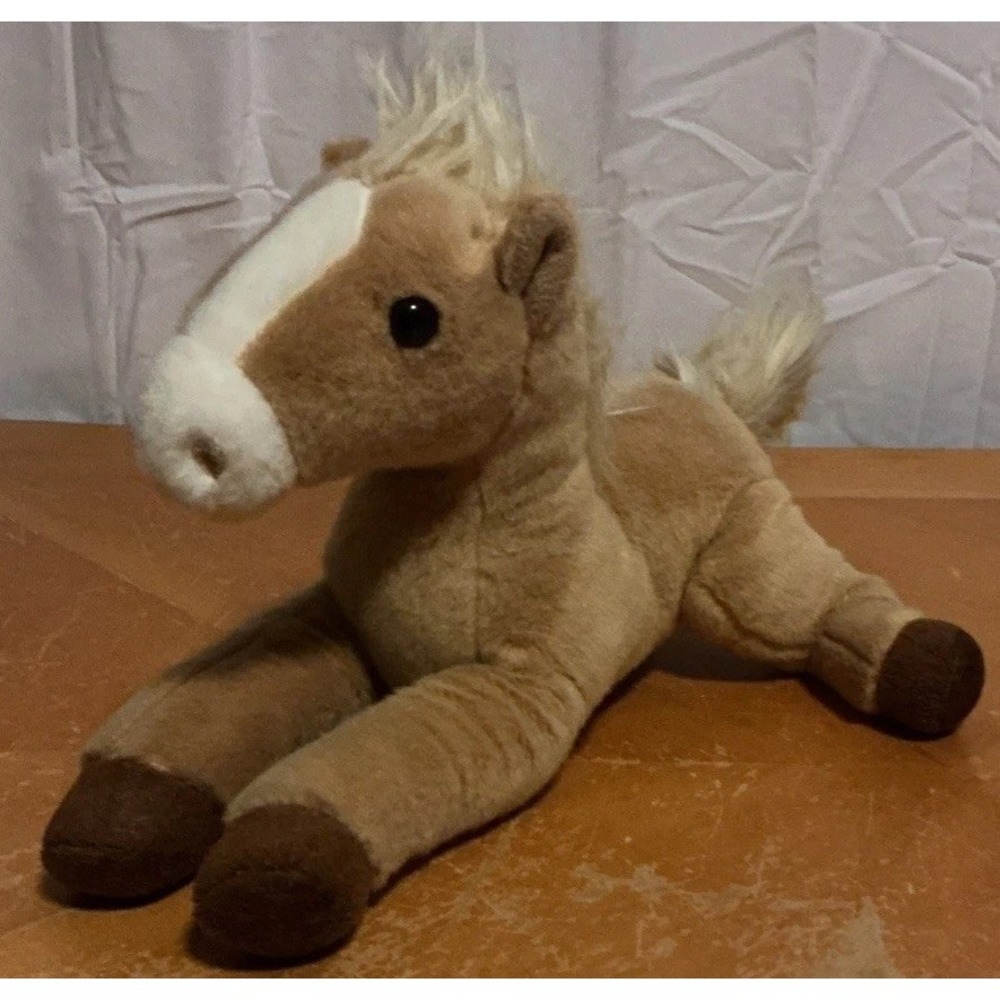 Aurora 12" Horse Plush Stuffed Animal Toy Pony Beige‎ Soft Cuddly